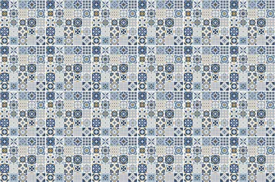 Produktbild von Fliesenaufkleber 15x15 cm – 24 Stück – Selbstklebend – Wasserfest – Pflegeleicht – Hitzebeständig – Für Küche & Bad – Geometrie mit floralem Motiv