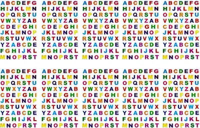 Produktbild von Oblique Unique 700x Buchstaben Sticker Alphabet ABC Aufkleber Holo Effekt für Schuleinführung zum Basteln - bunt