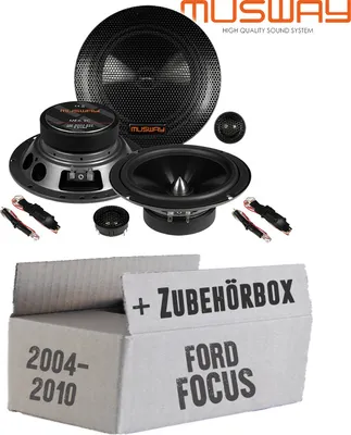 Produktbild von Lautsprecher Boxen Musway ME6.2C - 16,5cm System Auto Einbauzubehör - Einbauset passend für Ford Focus 2 Front - justSOUND