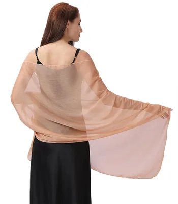 Immagine prodotto di ALMLWIAJ Sciarpa in chiffon da donna, color kaki – Elegante sciarpa lunga estiva, leggera