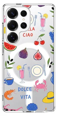 Produktbild von Hartschalenhülle für das Samsung Galaxy S25 Ultra, kompatibel mit MagSafe, transparent, Sommeraromen