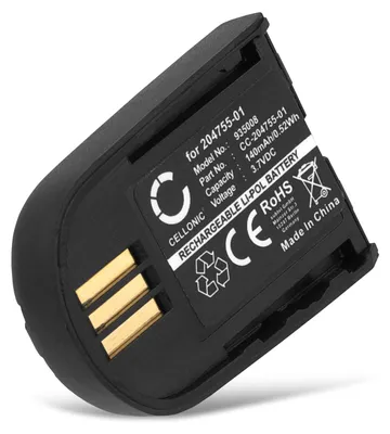 Produktbild von CELLONIC 1x Akku für Headset Kompatibel mit Plantronics Savi W740, Savi 440, Savi 740, 204755-01 - (140mAh, 3.7V)