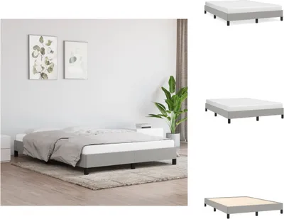 Produktbild von vidaXL Bettgestell Hellgrau 140x200 cm Stoff - Betten & Bettgestelle