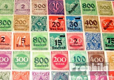 Produktbild von Briefmarken Deutsches Reich 50 verschiedene Marken postfrisch 1919 bis 1923