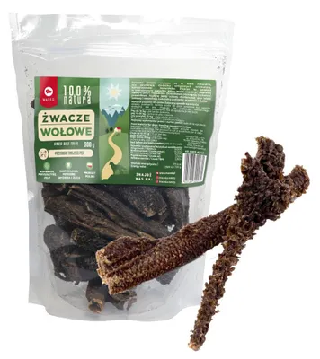 Zdjęcie produktu dla MACED Suszone Żwacze Wołowe Przysmak Dla Psa 500g