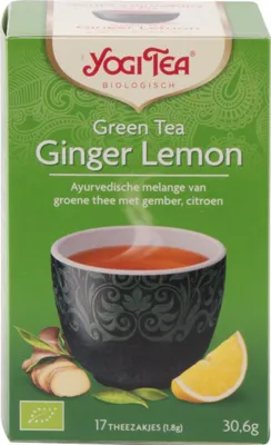 Produktbild von Yogi Tea Grüner Tee Ingwer Zitrone,  17 x 1,8 Gramm