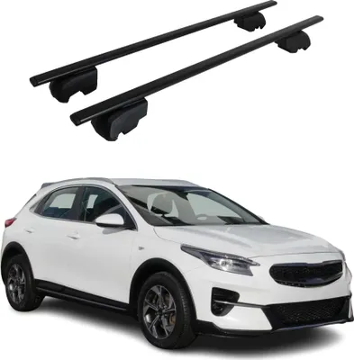 Obrázek produktu pro Příčné střešní nosiče pro Kia Xceed 2019–2023, černé, s certifikátem ABE