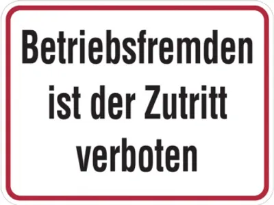 Produktbild von Dreifke® Hinweisschild, Betriebsfremden ist der Zutritt verboten, Alu geprägt...