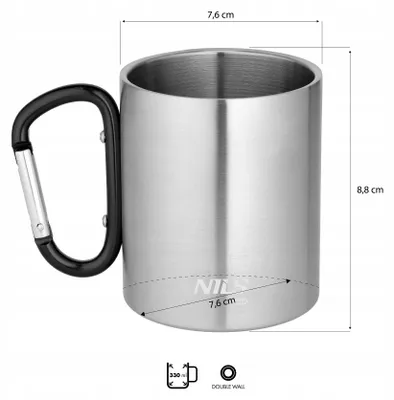 Produktbild von Nils Camp NC17110 Reisebecher Edelstahl Karabin 330 ml