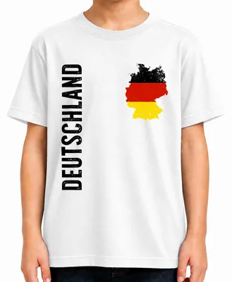 Obrázek produktu pro Germany Flag Football Fan DE Shirt World Cup Uni dětské tričko, bílá, 104