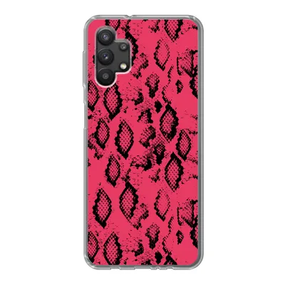 Produktbild von MuchoWow® Handyhülle Schutzhülle Hülle für Samsung Galaxy A32 5G Tiermuster - Schlangenhaut - Rosa Silikon Softcase Handy Hülle - Softcase