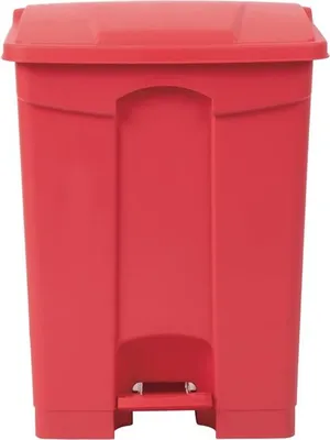 Image de Poubelle de cuisine à pédale Jantex rouge 65 L