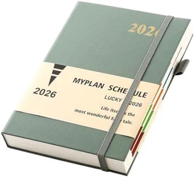 Image de Agenda quotidien A5 2026 avec mise en page quotidienne et mensuelle