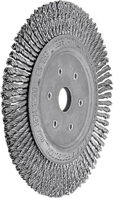 Immagine prodotto di Lessmann Spazzola rotonda stretta diritta, filo d'acciaio 0,50 mm, ⌀ spazzola x ⌀ foro 178X22 mm