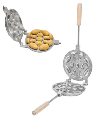 Produktbild von Backform Waffeleisen Waldmischung (klein) 39 × 16 × 4 cm Nussform Pilzfom Zapfenhälften Keksbackform