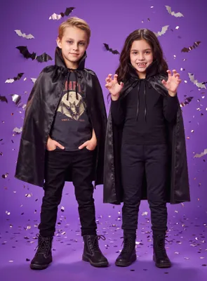 Zdjęcie produktu dla Czarna peleryna wampira - kostium na Halloween dla dzieci