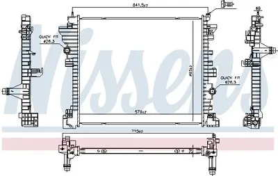 Produktbild von NISSENS 606568 Kühler Wasserkühler Motorkühler für ALFA ROMEO GIULIA (952) Stelvio (949)