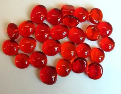 Produktbild von Glasnuggets Dekorationssteine - Rot, 200 Gramm