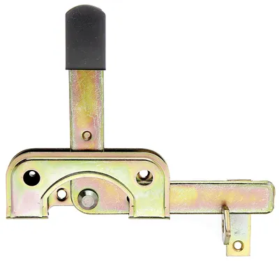 Produktbild von Alberts Gartentorfalle | speziell für schmale Rahmenhölzer | galvanisch gelb verzinkt | 120 x 50 mm | 2er Set