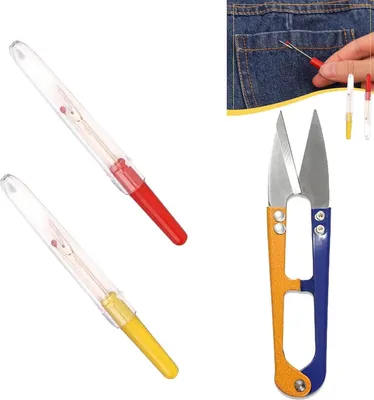 Produktbild von Seam Ripper, 2 Stück Nähen Nahttrenner, Seam Separators, Nahtauftrenner, Seam Thread Cutter, mit Trimmschere Nahtabscheider für DIY