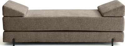 Image de Best Mobilier Brescia - banquette 3 places convertible en tissu velours relief , Taupe