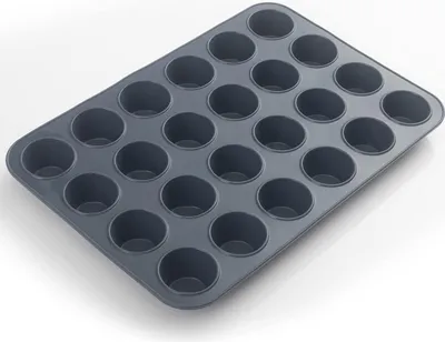 Obrázek produktu pro Silikonová forma na muffiny 24 muffinů nepřilnavý plech na pečení mini cupcakes dortový pudink 34x23x2,5cm