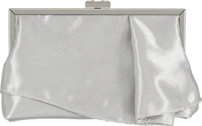Produktbild von Clutch Abendtasche Elegante Plissee Satin Formale Handtasche Einfache Klassische Geldbörse für Damen (Silber)