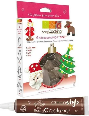 Produktbild von Ausstechformen - Weihnachten + Schokoladenstift