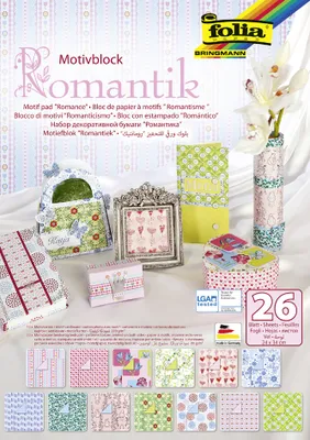 Immagine prodotto di folia 46949 blocco motivi folia "Romanticismo", 240 x 350 mm, 26 fogli