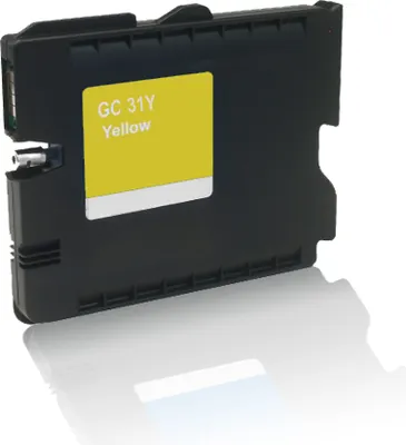 Produktbild von 1x kompatible Tintenpatrone für Aficio GX e 2600 Aficio GX e 3300 Aficio GX e 3300 n Aficio GX e 3350 n GC-31Y 405691 Gelb Yellow Y