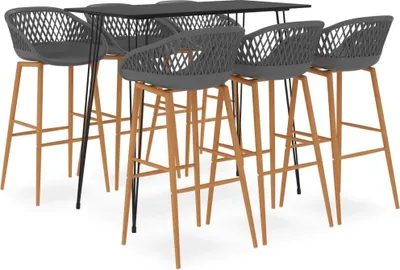 Produktbild von 7-tlg. Bar-Set Schwarz und Grau