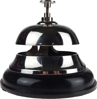 Produktbild von Tischklingel Hotelklingel Empfangsklingel Thekenklingel Messing vernickelt