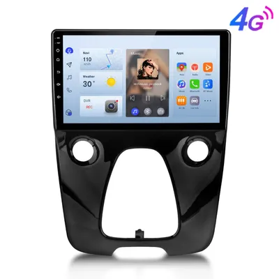 Image de Autoradio 10,1 pouces, 8 cœurs, Android 6, 64 Go + 128 Go, CarPlay, Android Auto, 4G, pour Citroën C1, Peugeot 108, Toyota Aygo II, GPS, Wi-Fi, Bluetooth, FM, RDS, SWC, DSP, DAB+, USB