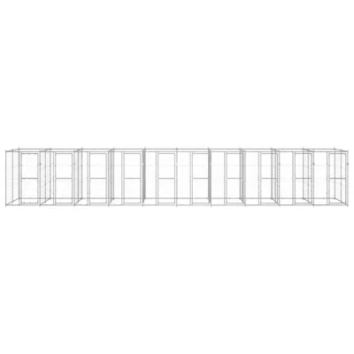 Produktbild von vidaXL Outdoor-Hundezwinger Verzinkter Stahl 24,2 m²