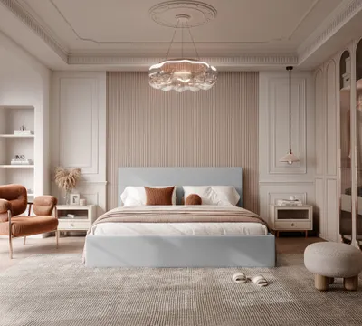 Produktbild von 4ALLHOME Polsterbett Riki 160x200cm Bett mit Bettkasten, Lattenrost und Metallrahmen Solo 265 Hellgrau