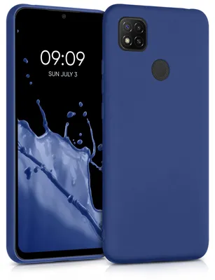 Obrázek produktu pro Pouzdro na mobil kwmobile pro Xiaomi Redmi 9C – silikonové pouzdro s metalickým leskem – ochranné pouzdro – metalická modrá
