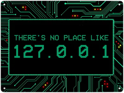 Produktbild von There's no place like 127.0.0.1 Metallschild XXL