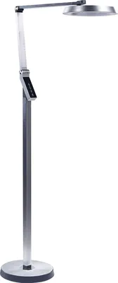 Zdjęcie produktu dla BELIANI Lampa podłogowa LED srebrna materiał syntetyczny aluminium 170 cm nowoczesne oświetlenie do biura ze ściemniaczem wyświetlacz LCD