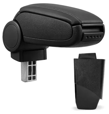 Armlehne Mittelarmlehne MAL Leder Bezug Schwarz für Peugeot 206 + 206 CC – Produktansicht