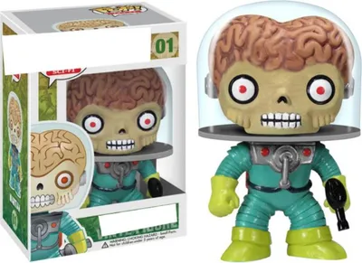 Obrázok produktu pre POP Mars útoky Vinyl bábiky Comics mimozemšťania bábiky obrázok model hračky pre deti darček 01 # Marťan