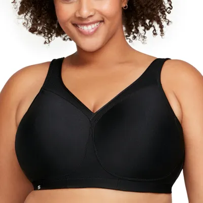 Productafbeelding van Glamorise sportbeha voor dames, model 1006, zwart, maat 85D