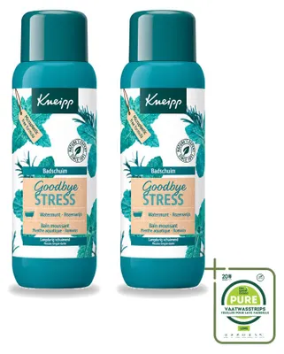 Productafbeelding van 2 x Kneipp Baddouche Goodbye Stress - Watermunt & Rozemarijn - 400 ml - Grote verpakking - 2 stuks