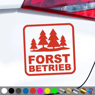 Produktbild von PantherPixel Forstbetrieb Forstzubehör Aufkleber Forstbedarf Sticker Auto Geschenkidee Farbe Rot