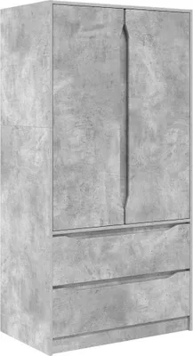Produktbild von vidaXL Kleiderschrank Betongrau 79,5 x 49 x 156 cm Holzwerkstoff