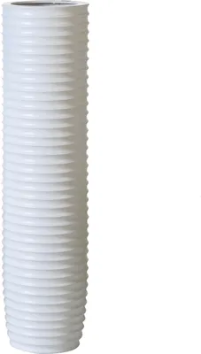 Produktbild von Vase "Gentle" im Rillenmuster, Keramik, weiß, VE 1, H. 58 cm, D. 17 cm