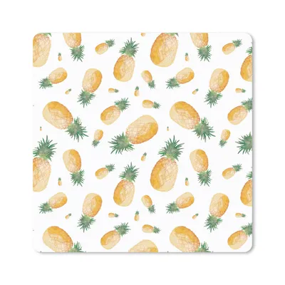 Produktbild von MuchoWow® Mauspad Mousepad Ananas - Obst - Design 20x20 cm - Mousepads - Maus Mat - Pad - Mausunterlage - Desk Mat - Bureauartikeln