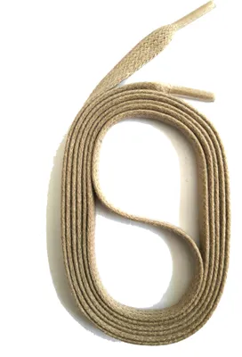 Produktbild von SNORS gewachste Schnürsenkel flach - SAND - 6-7mm - 130cm