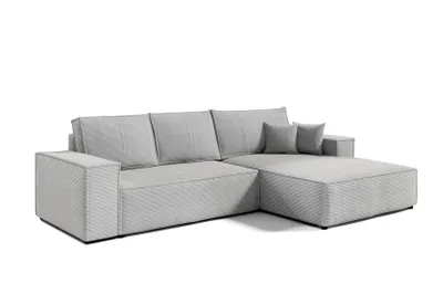 Produktbild von 3 Sitzer Ecksofas in L-Form ANTONIO NEW L 294x185cm, Ottomane rechts/links, Schlaffunktion & Bettkästen, Eckarniutur, Bezug - Cord in Dunkelbeige