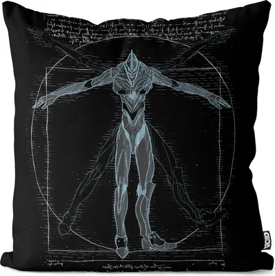 Produktbild von VOID Vitruvianischer Evangelion Kissenbezug Kissenhülle Polyester wasserfest eva-01 anime roboter kaiju