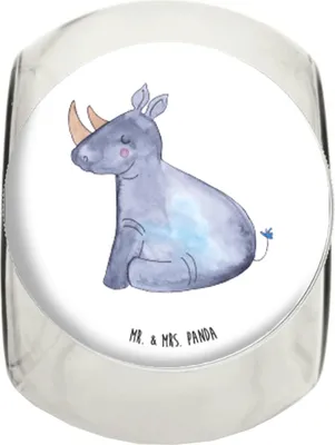 Produktbild von Mr. & Mrs. Panda Frischhaltedose Einhorn Nashorn XL 2000ml - Weiß - Geschenk, Unicorn, Vorratsdose, Aufbewahrungsdose, Lustig, Regenbogen, Nashörner, aufbewahrungsglas